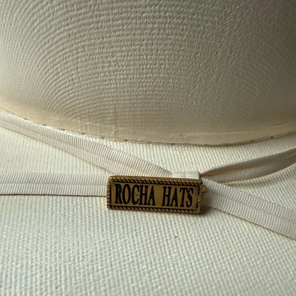 Cowboy hat ivory Rocha Hats sz 6 3/4 - Picture 4 of 9